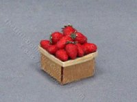 (image for) Miniature Quart of Strawberries for Dollhouses