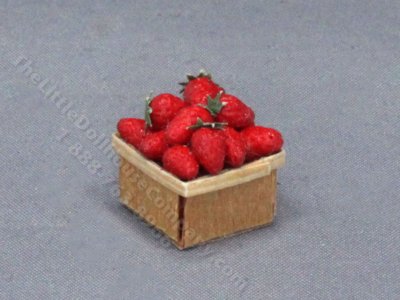 (image for) Miniature Quart of Strawberries for Dollhouses