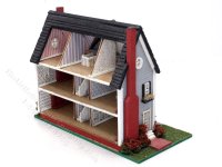 (image for) 1:144 Scale Classic Colonial Style Assembled Dollhouse