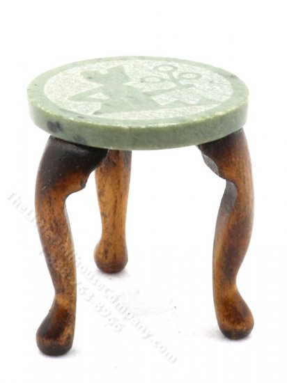 (image for) Half Scale Side Table with Carved Stone Top