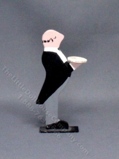 (image for) Miniature Wooden Butler Stand for Dollhouses