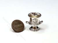 (image for) Miniature Sterling Silver Champagne Bucket with Ice by Don Henry