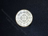 Miniature White and Gold Plate for Dollhouses (image for) Miniature White and Gold Plate for Dollhouses