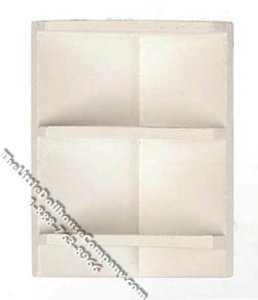 (image for) Miniature White Corner Shelf for Dollhouses