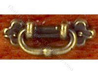 (image for) Miniature Antique Brass Oval Drop Handle