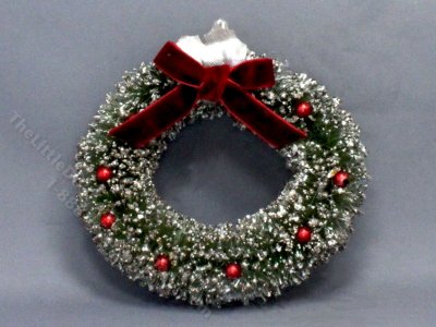 (image for) Miniature Frosted Christmas Wreath fro Dollhouses