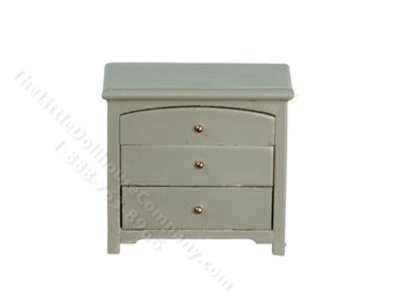 (image for) Miniature Grey Nightstand for Dollhouses