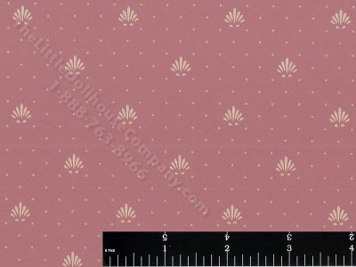 (image for) Fans on Dusty Pink Miniature Wallpaper for Dollhouses