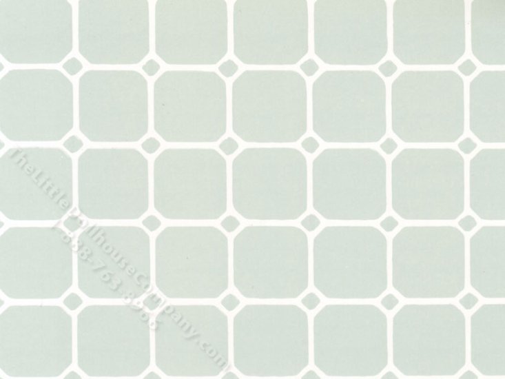 (image for) Miniature Large Celedon Square Tiles for Dollhouses