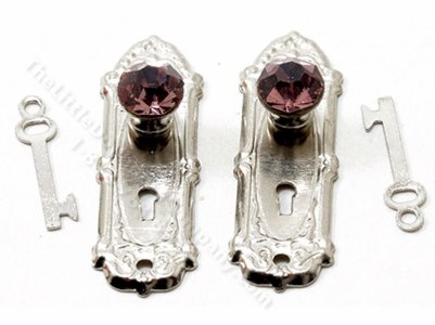 (image for) Purple Crystal Opryland Handle for Dollhouse Scale (2/pk)