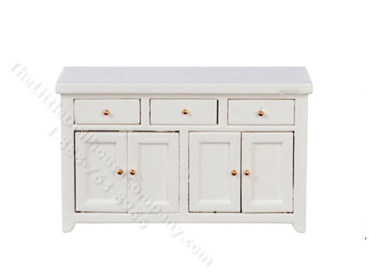 (image for) Miniature Kitchen Counter for Dollhouses - White