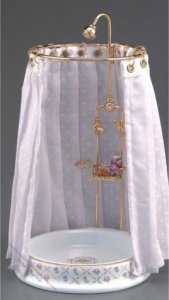 (image for) Miniature Gold Crosshatch Shower For Dollhouses