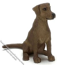 (image for) Miniature Sitting Chocolate Lab for Dollhouses