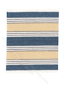 (image for) Miniature Yellow and Blue Rug for Dollhouses - Small
