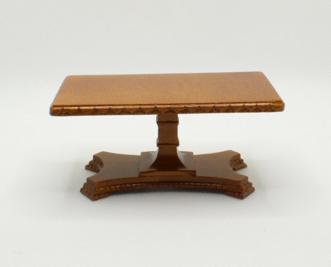 (image for) Miniature Square Walnut Pedestal Table