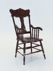 (image for) Miniature Mahogany Kitchen Side Chair for Dollhouses