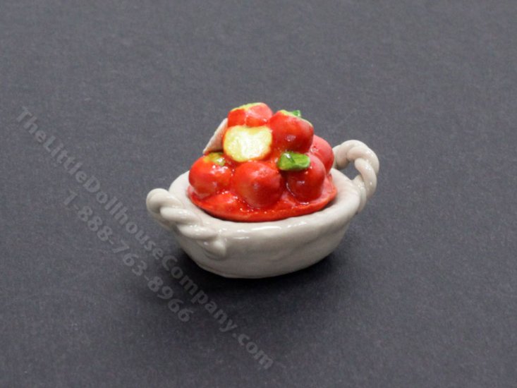 (image for) Miniature Apple Soup Tureen for Dollhouses