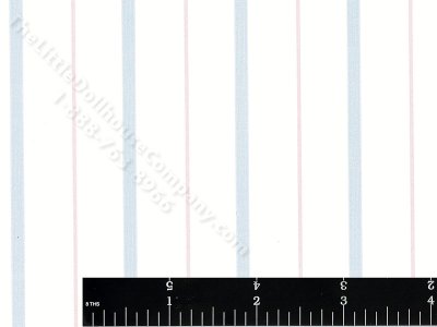 (image for) Blue & Purple Stripe Pattern Miniature Wallpaper for Dollhouses