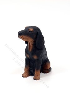 (image for) Miniature Black Tan Coonhound for Dollhouses