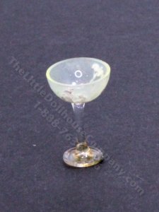(image for) Miniature Frosted Saucer Glass with Pastoral Painting