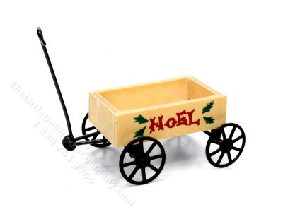 (image for) Miniature Christmas Wagon for Dollhouses