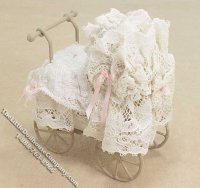 (image for) Miniature Dressed Baby Carriage by Danielle Designs