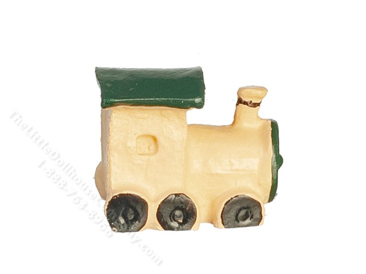 (image for) Miniature Train Engine Figurine for Dollhouses