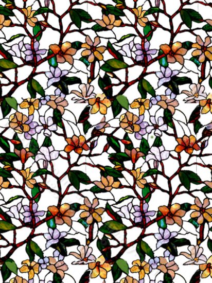 (image for) 1/2" Flower Vines "Stained Glass" Sheets for Dollhouses