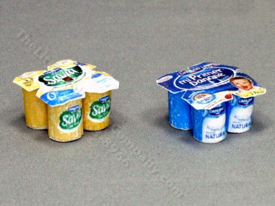 (image for) Miniature Yogurt Packages for Dollhouses