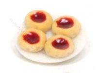 (image for) 1/2 Scale Miniature Jam Tarts on Plate by Charlotte Willmott