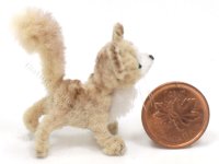 (image for) Miniature Standing Oatmeal and White Cat by Sue Wilkes
