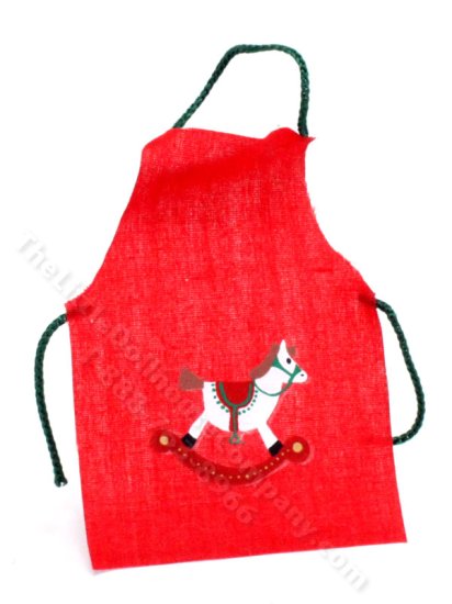 (image for) Miniature Christmas Apron for Dollhouses