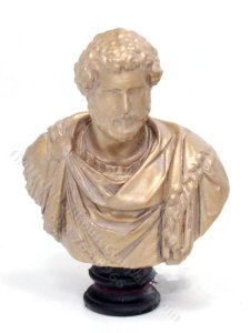 (image for) Miniature Gold Antonius Bust for Dollhouses - Large