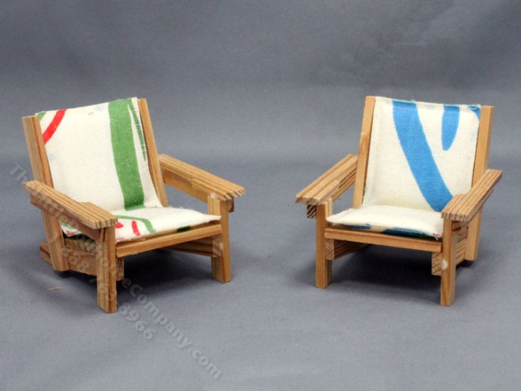 (image for) 1/18th Scale Miniature Living Room Chairs