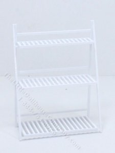 (image for) Miniature Tiered White Towel Rack for Dollhouses