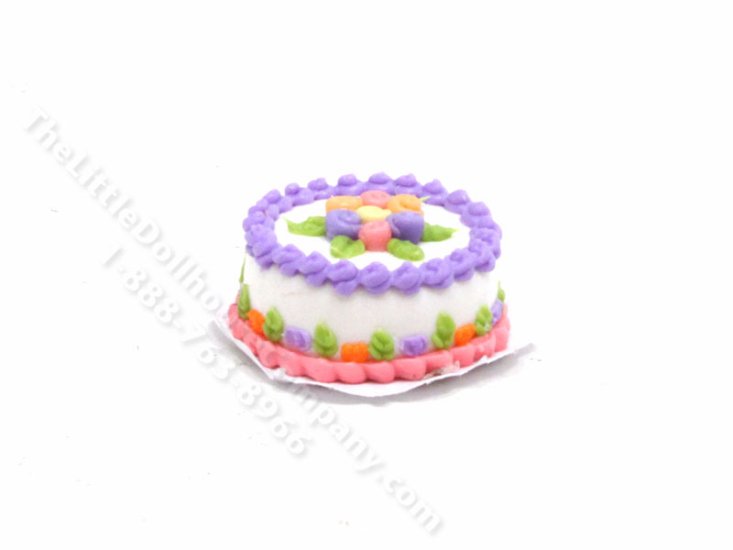 (image for) Miniature Purple Cake for Dollhouses