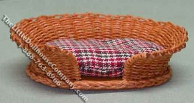 (image for) Miniature Wicker Pet Bed Kit for Dollhouses