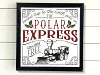 (image for) Miniature Square Framed 'Polar Express' Board Print