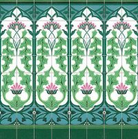 (image for) Dollhouse Scale Model Modernist (Art Nouveau) Wall Tiles