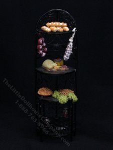 (image for) Miniature Round Food Rack for Dollhouses