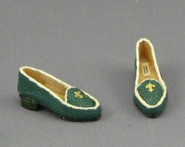 (image for) Miniature Green Low Heeled Leather Loafer by Judith Blondell