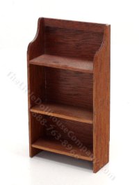 (image for) Miniature Walnut Wall Shelf for Dollhouses