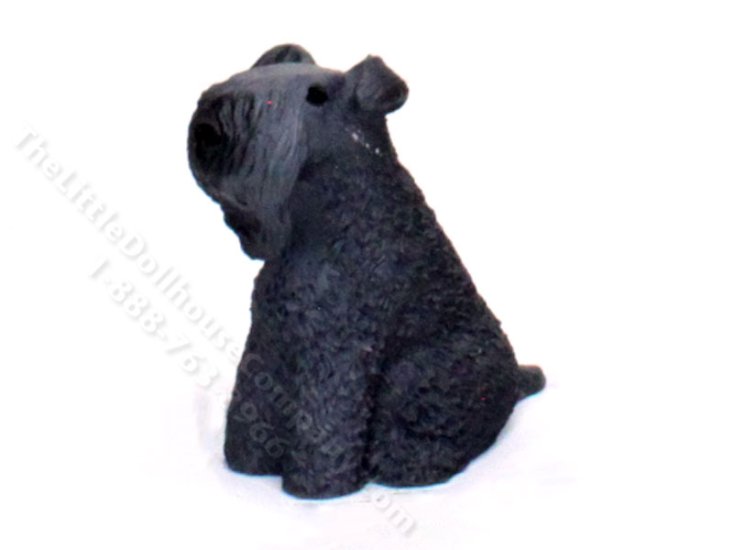 (image for) Miniature Kerry Blue Terrier for Dollhouses