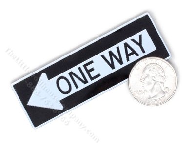 (image for) Miniature "One Way" Sign for Dollhouses