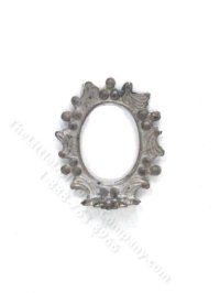 (image for) Miniature Beaded Oval Metal Frame for Dollhouses