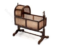 (image for) Miniature Hanging Caned Crib for Dollhouses