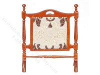 Miniature Walnut Fireplace Screen for Dollhouses (image for) Miniature Walnut Fireplace Screen for Dollhouses