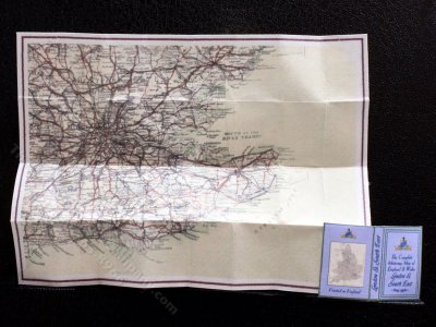 (image for) Miniature Map of London and South England for Dollhouses