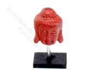 (image for) Miniature Red Buddah Head Statuette