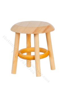 (image for) Miniature Stool for Dollhouses, Unfinished